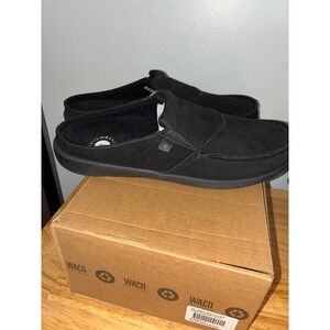 WACO Shoe Company Men's Black Slip On Mules Slippers Size 10 new with box